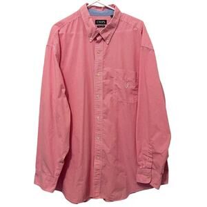 Chaps Button Down Shirt Pink Gingham Check Mens 3XB